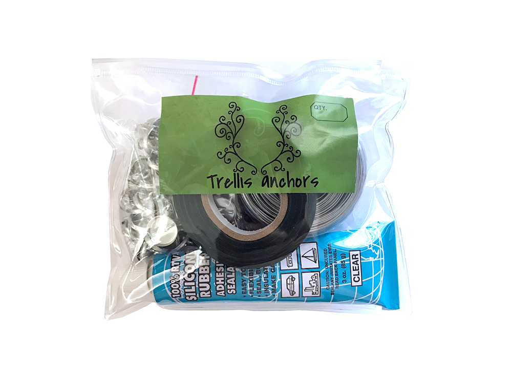 100Piece Plant Anchor, 3oz Silicone Adhesive, 175 Ft. Galvanize Wire